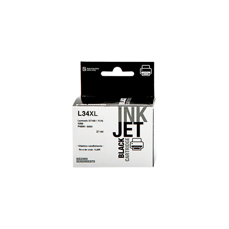 Cartucho de tinta : XL34XLR de la marca : Lexmark disponible en : RECOLOGIC