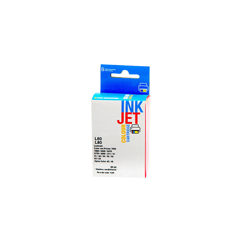 Cartucho de tinta : XL80C de la marca : Lexmark disponible en : RECOLOGIC